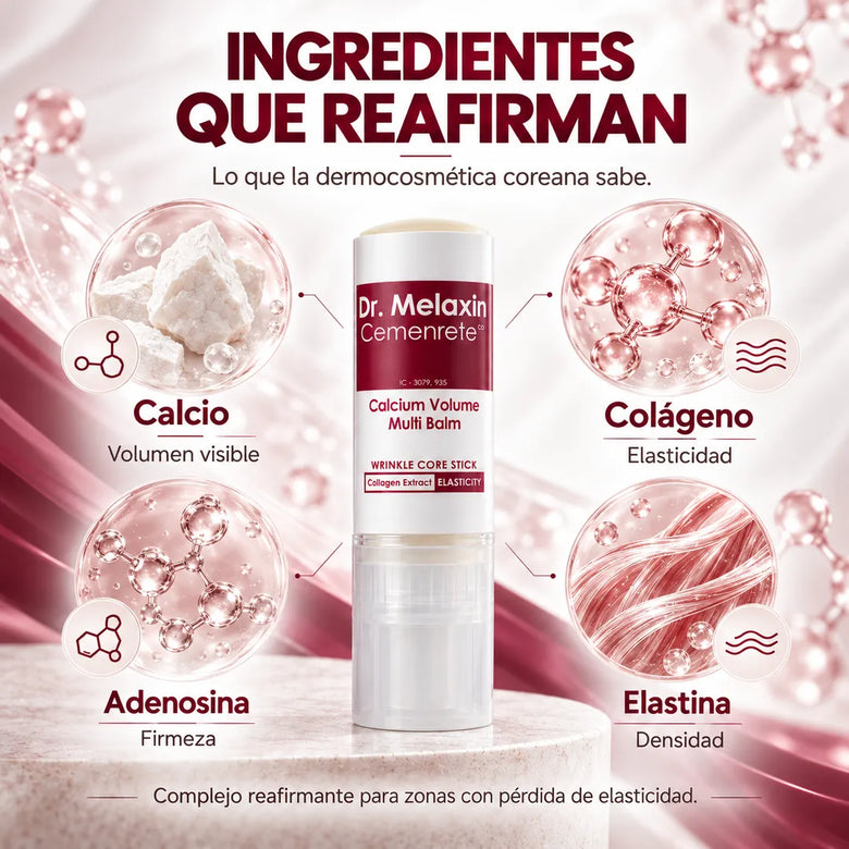 Ingredientes: calcio, colágeno, adenosina y elastina